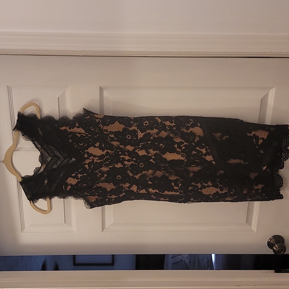 Adelyn Rae black lace dress